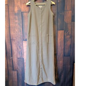 Royal Robbins Womens minimalist button front size Medium 100% Cotton maxi dress